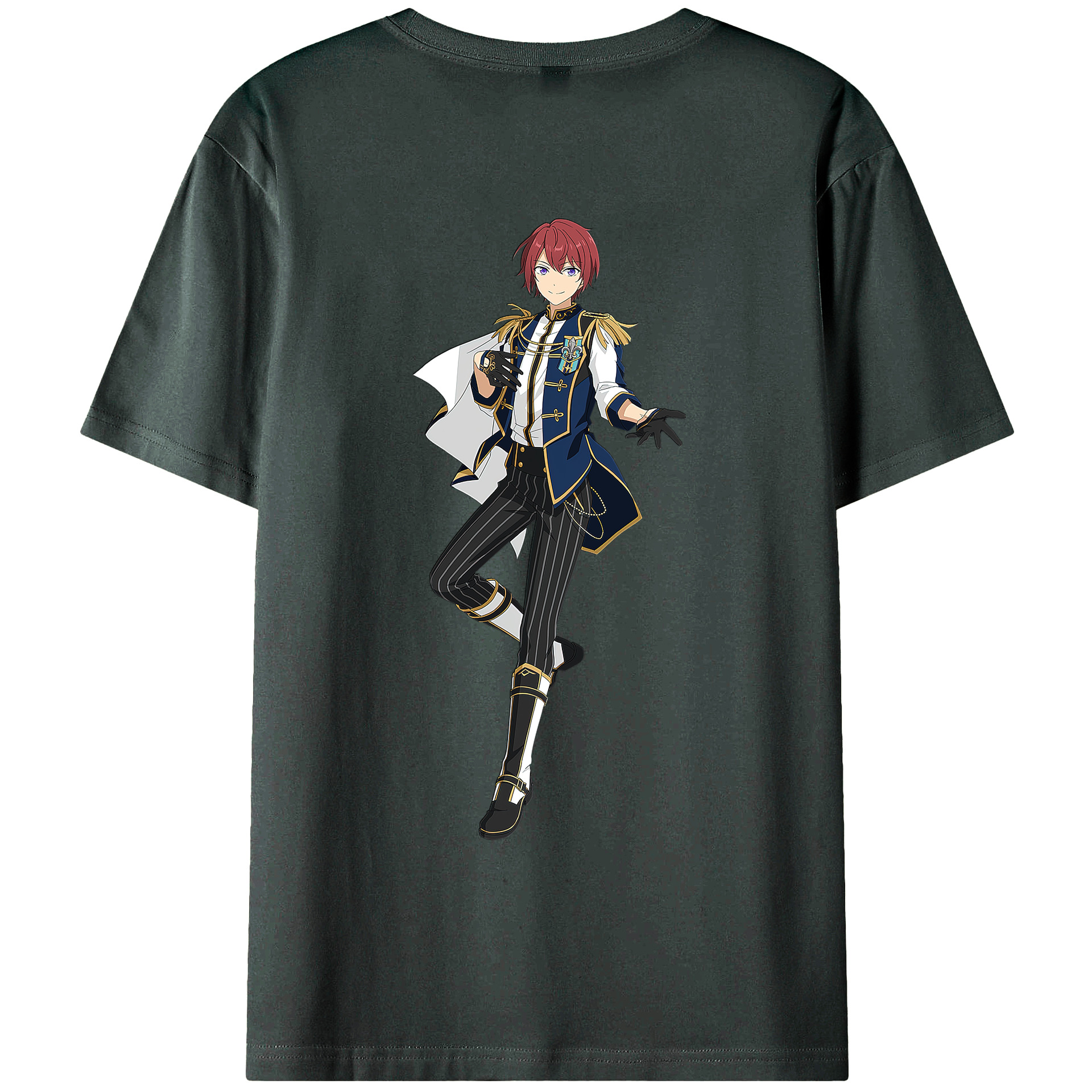 （画像用） あんさんぶるスターズ! Ensemble Stars 綿100％ メンズ半袖Tシャツ（バックプリント） 通気性